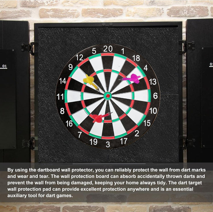 Dartboard Wandschutz: 6 Stück Schwarz Selbstklebende Dartscheiben Umrandung, 600x900x12mm Filz-Dartb