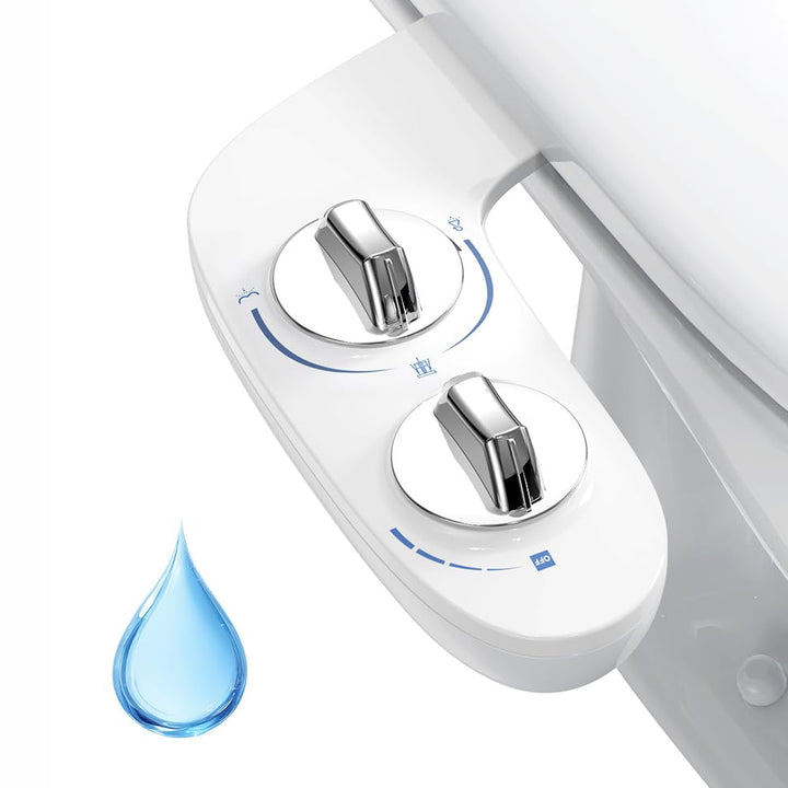 Bidet Aufsatz, Ultra-Slim Bidet Einsatz für Toilette mit Nicht Elektrischer Selbstreinigender Doppel