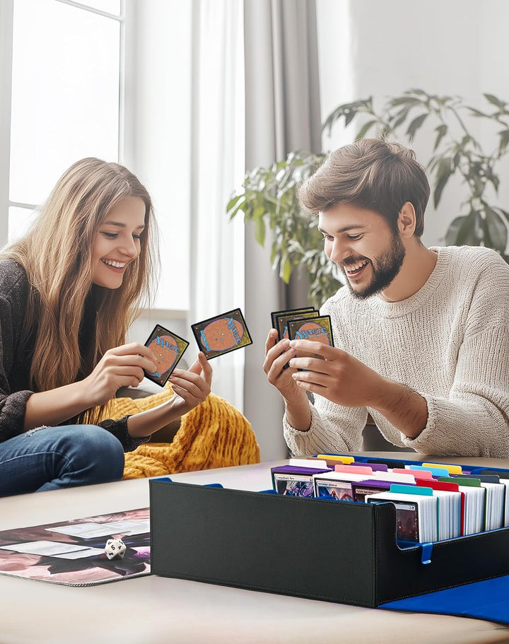 Kartenaufbewahrungsbox für Trading Cards, 2400+ MTG Commander Deck Box mit 24pcs bunten Teilern, Kar