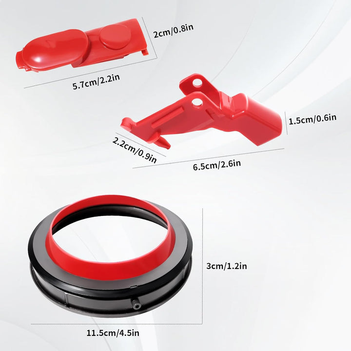 Ersatzteil für Dyson V11 Staubsauger zubehör, Staubbehälter-oberer Fester Dichtungsring + Clip Latch