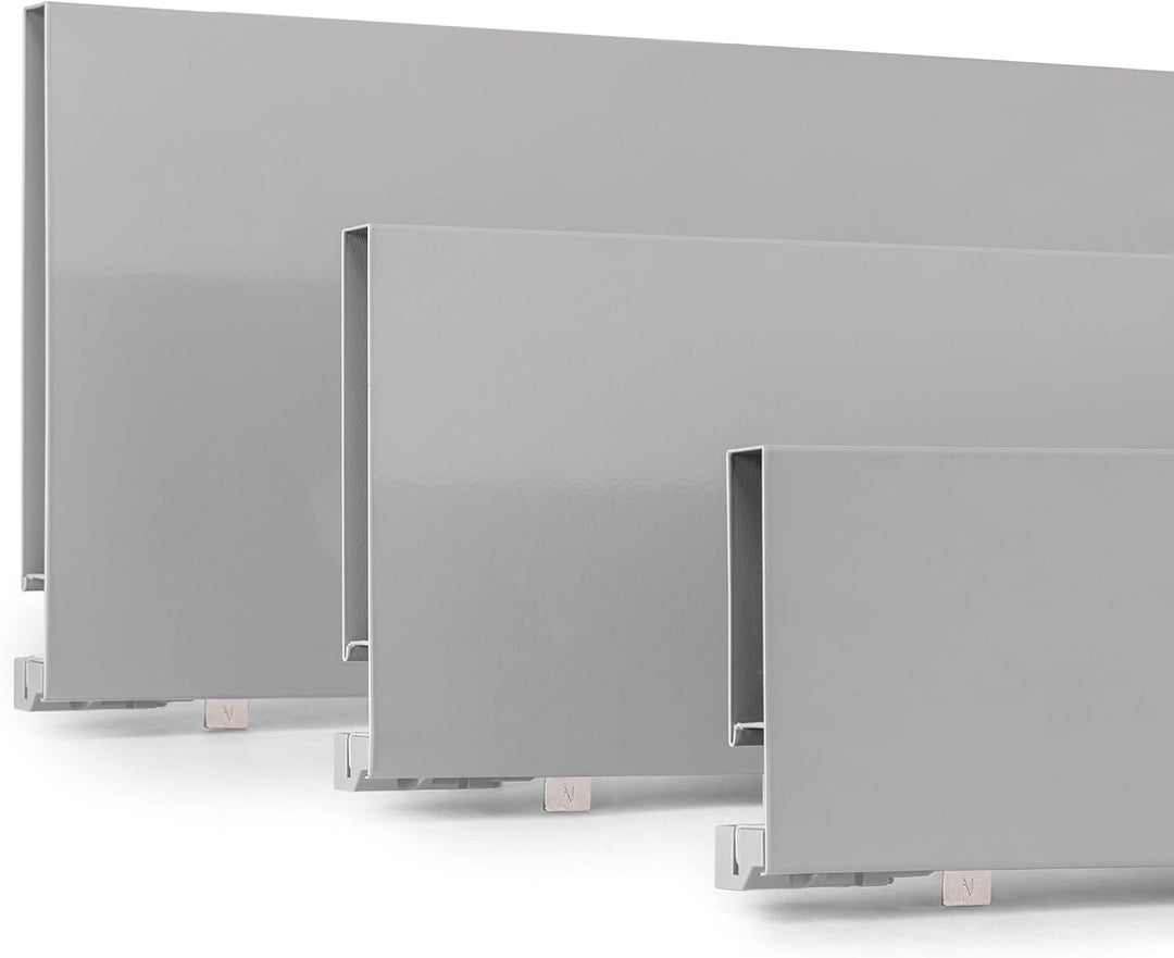 Emuca - Vertex Schublade 40 kg Höhe 93 mm, Tiefe:350mm, Grau metallic, Stahl, 1 St. L 350mm Vertex H
