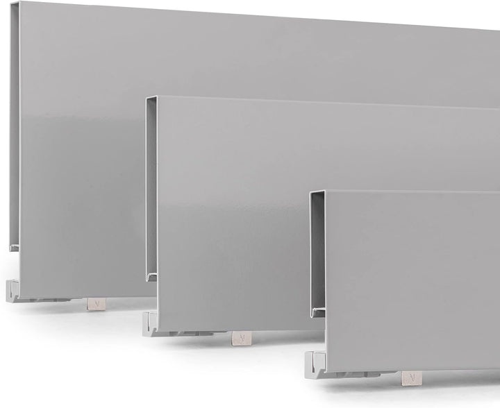 Emuca - Vertex Schublade 40 kg Höhe 93 mm, Tiefe:350mm, Grau metallic, Stahl, 1 St. L 350mm Vertex H