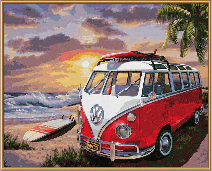 Schipper 609130861 Malen nach Zahlen – Volkswagen T1 - Bilder malen für Erwachsene, inklusive Pinsel