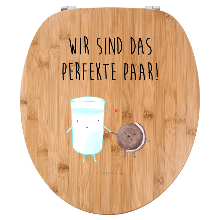 Mr. &amp; Mrs. Panda Motiv WC Sitz Milch &amp; Keks - Geschenk, Klodeckel, Klobrille, Gute Laune, Tiermotive
