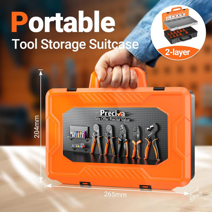 Preciva 2220pc DuPont Crimpzange Tool Crimpzange Set passt für 0.08-1.5 (AWG28-16) mm nicht isoliert