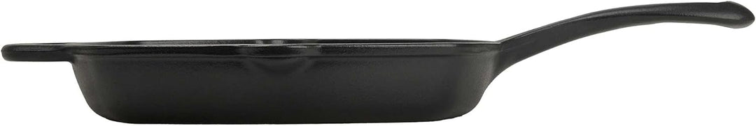 VICTORIA Grillpfanne Emaillierte Gusseisen Induktion 25x25cm Bratpfanne Geeignet für Feuer, Grill, B