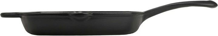 VICTORIA Grillpfanne Emaillierte Gusseisen Induktion 25x25cm Bratpfanne Geeignet für Feuer, Grill, B