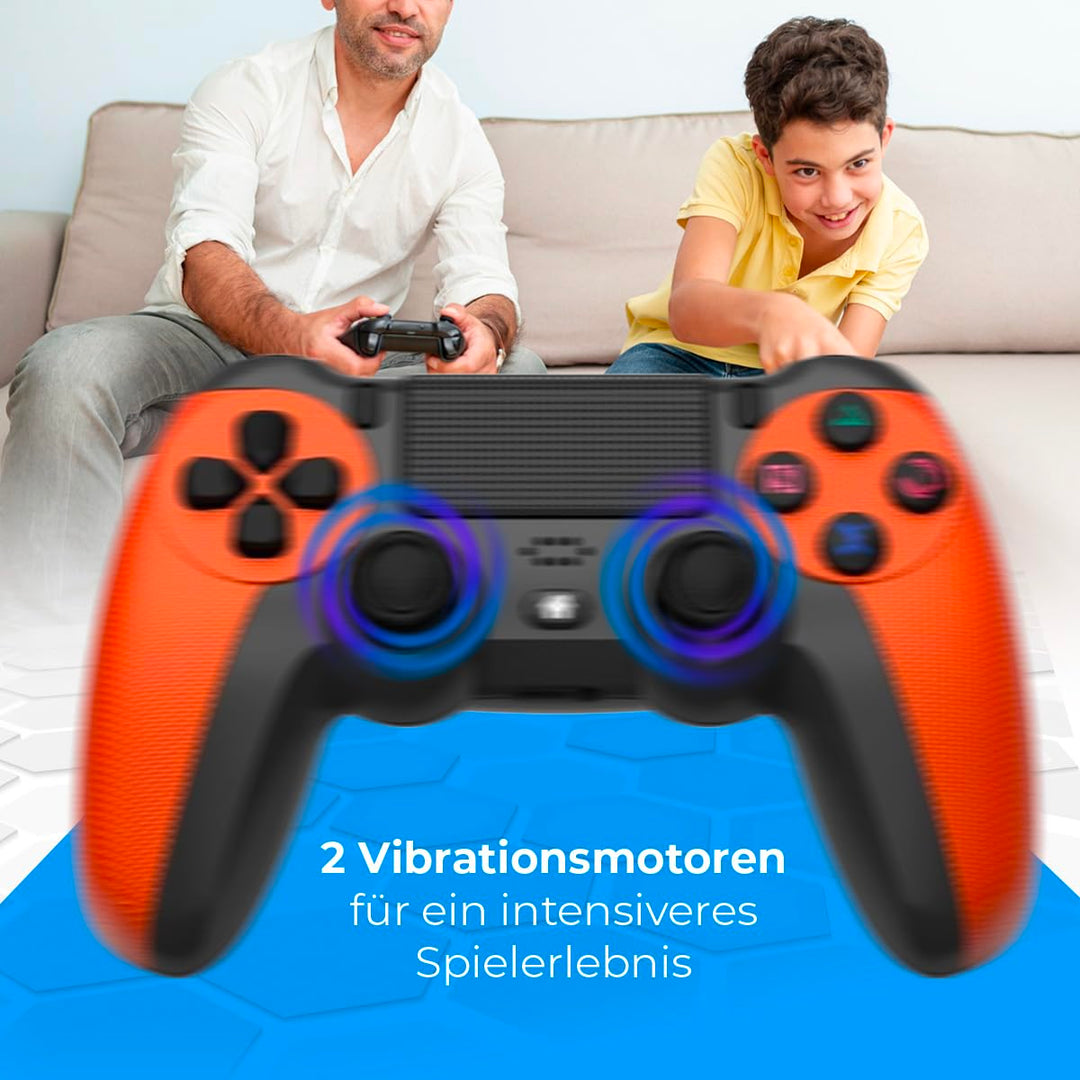 NK Wireless Controller für PS4 / PS3 / PC/Mobile - Wireless Controller mit Dualshock, 6-Achsen-Erken