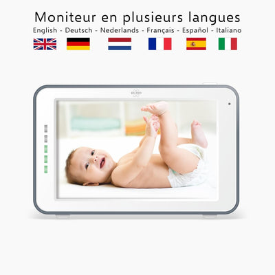 ELRO BC3000-2 Babyphone Royale-Babyfon-mit 12,7 cm Touchscreen Monitor HD-und App-Mit extra Kamera,