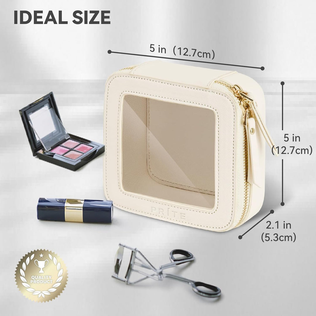 Prite Kleine Transparent Kosmetiktasche Mini Make Up Tasche Damen Reise wasserdichte Kulturbeutel Au