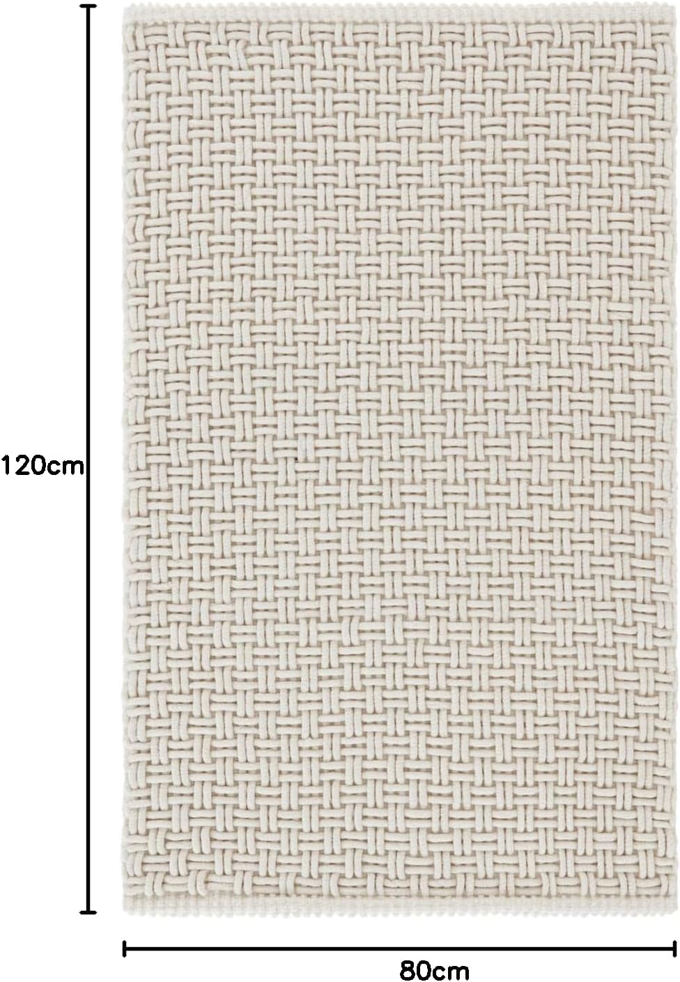 JOTEX Badteppich, Naturweiss, 80X120, 10 80X120 Naturweiss, 80X120 Naturweiss