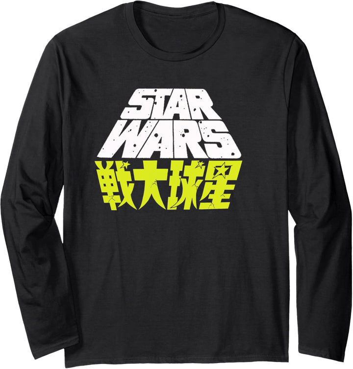 Star Wars Speckled Japanese Pocket Logo Langarmshirt