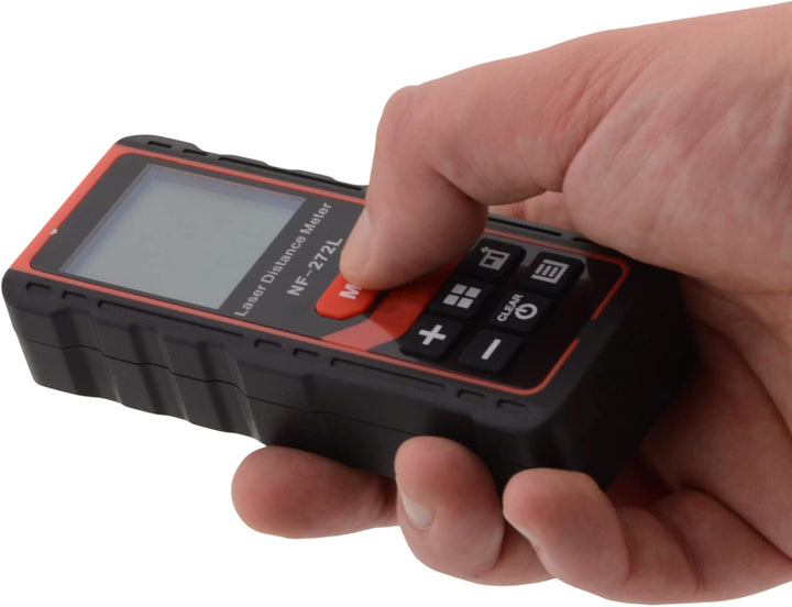 Laser Distanzmessgerät IP54 Reichweite, Entfernung 100 oder 70 Meter LCD Hintergrundbeleuchtung, mit