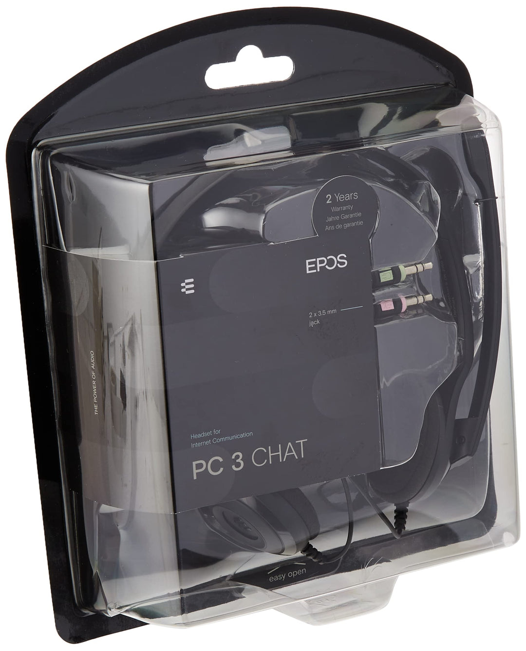 Sennheiser PC 3 Chat Headset – Plug- & Play-Lösung, Noise Cancelling-Mikrofon, schwarz Single, Singl