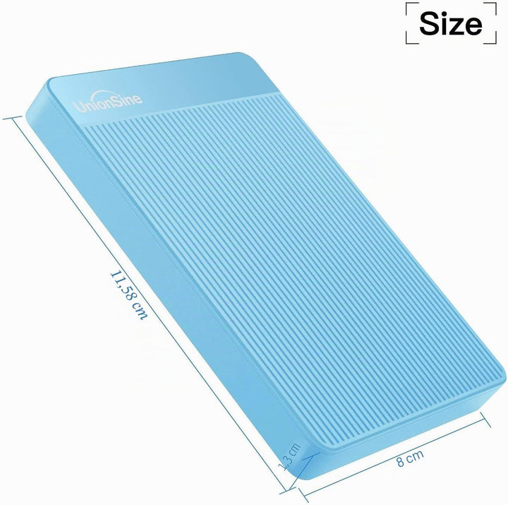 UnionSine Externe Festplatte 500GB ultradünn tragbar 2,5 Zoll USB 3.0, SATA, Festplattenspeicher für