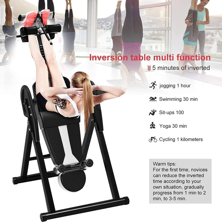 DnKelar Inversionsbank, klappbarer Schwerkrafttrainer, Inversion Table mit 3 Inversionswinkel, Strec