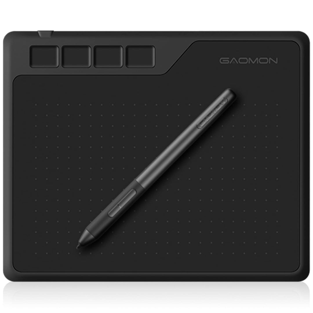 GAOMON S620 Stifttablett (mit 4 Tasten und batterielosem Stift) zum Handschrift &amp; Zeichnen, kompatib