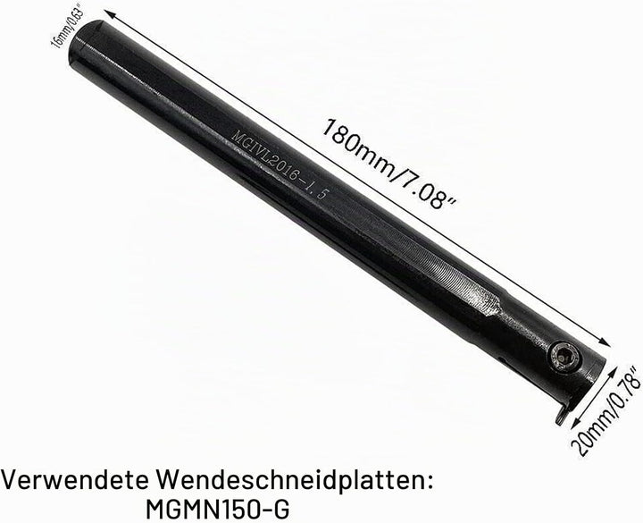 5/8" Nutenschneiden Werkzeug drechselwerkzeuge werkzeug MGIVR2016-1.5 Nut-Trennwerkzeug ，Und 11pcs M