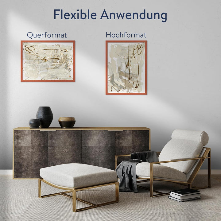 WANDStyle Bilderrahmen Modern 30x45cm I Farbe: Kirsch-Optik I Fotorahmen I klassischer Holzbilderrah