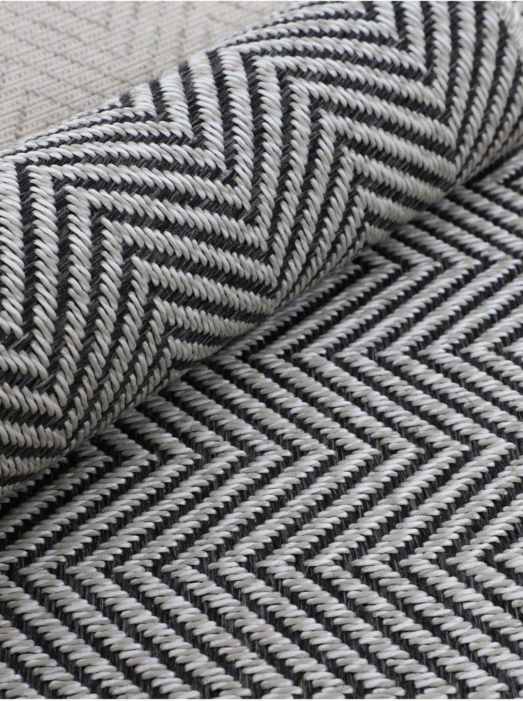 carpetfine In- und Outdoor Teppich Boho Rund Beige Flachgewebeteppich Ø 120 cm | Moderner Teppich We
