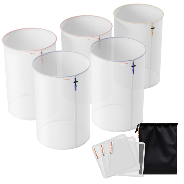 Spider Farmer 5 Gallonen All Mesh Bubble Bag Set mit Presssieb und Aufbewahrungstasche,Filterbeutel