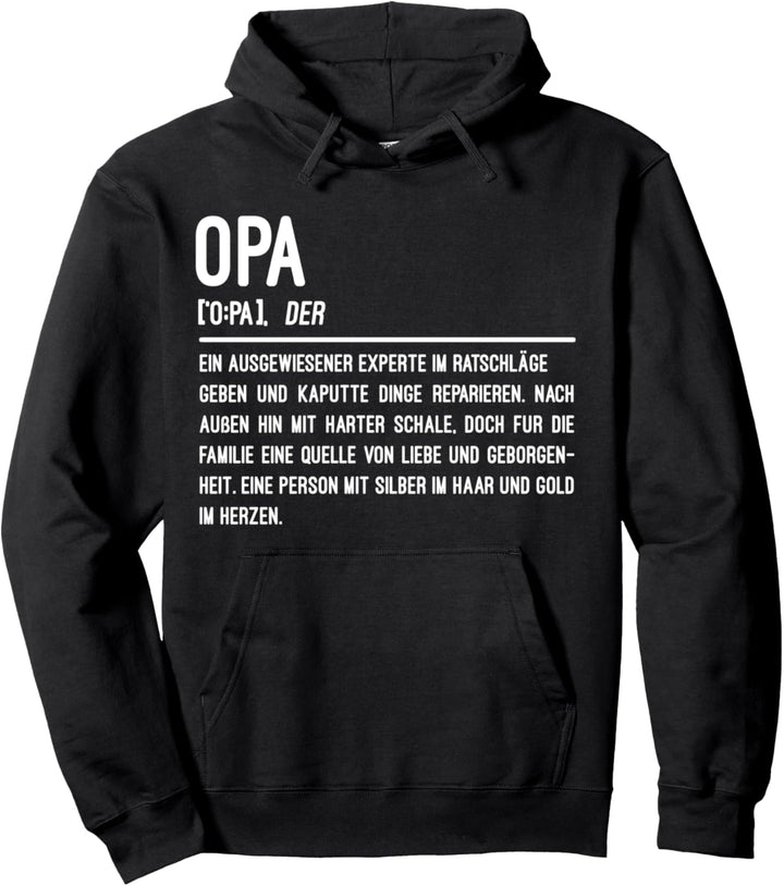 Opa Definition - Süsses Geschenk für den coolen Opi Grossvater Pullover Hoodie