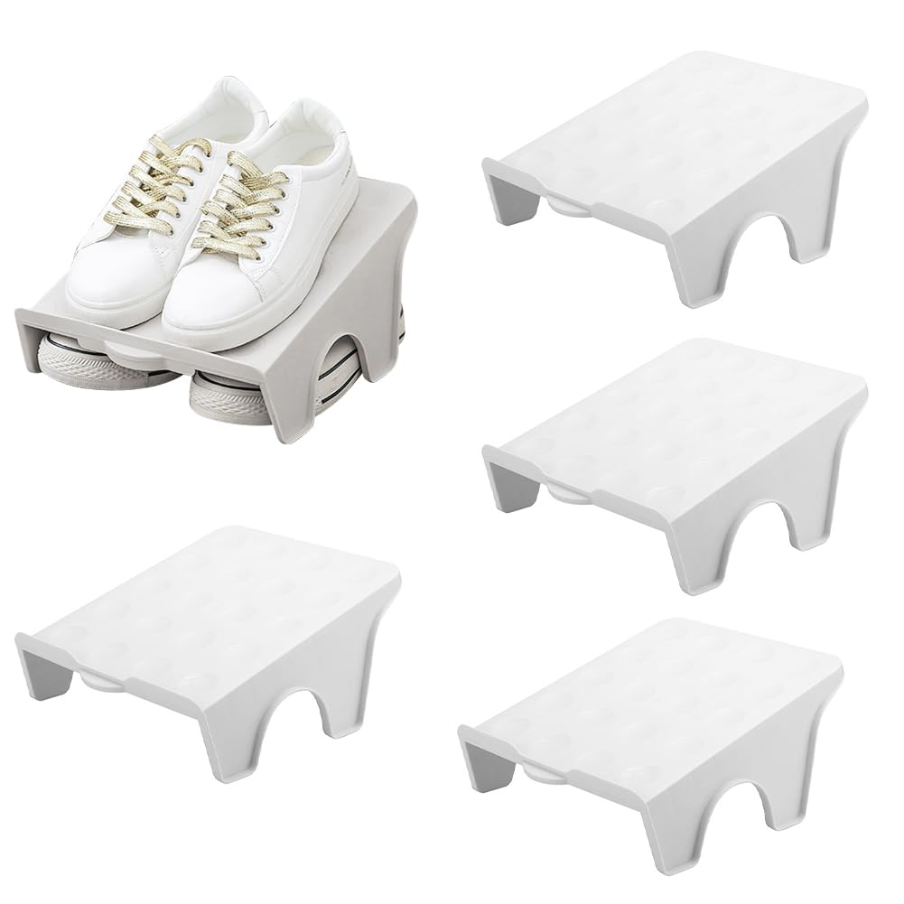 Schuhschlitze Organizer, 4PCS Schuh Organisierer Rutschfest Schuhe Schrank Schuhorganizer Platzspare