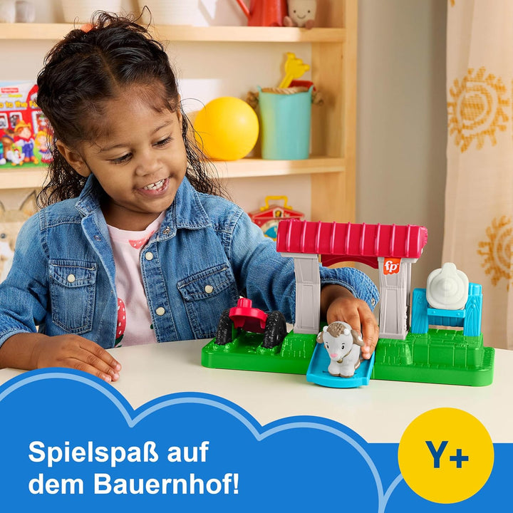Fisher-Price Little People Spielzeug für Kleinkinder, Spielset Mein erster Baby-Ziegenhof mit 2 Figu