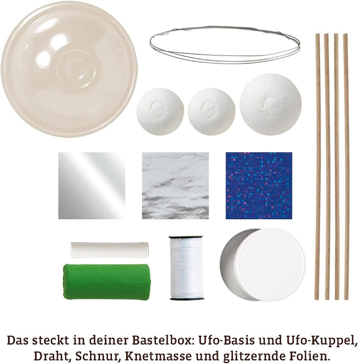 Kosmos 604127 AllesKönnerKiste UFOs basteln, DIY-Bastelset für Mädchen und Jungen ab 8 Jahren, Gesch