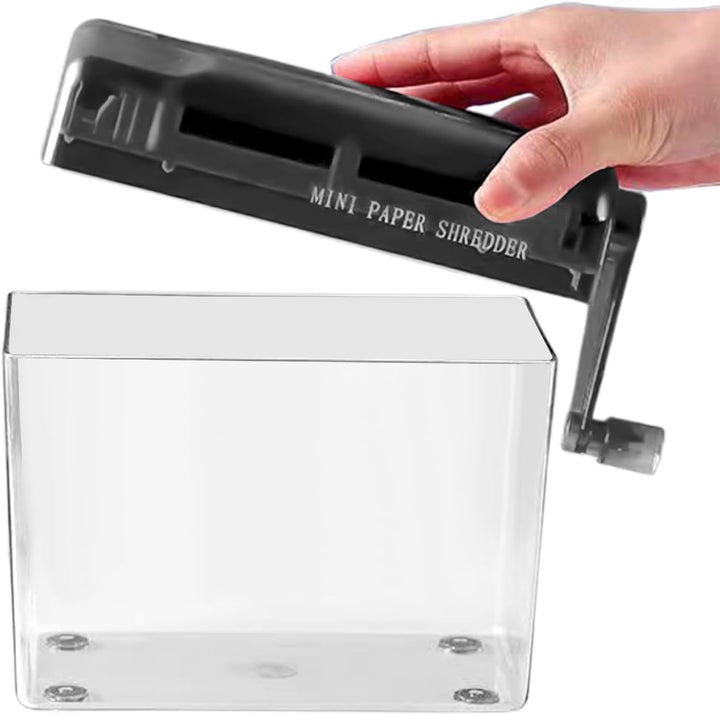 Kleine Aktenvernichter Für Den Hausgebrauch | Tragbarer Handkurbel Papier Schneider Schredder,Schrei
