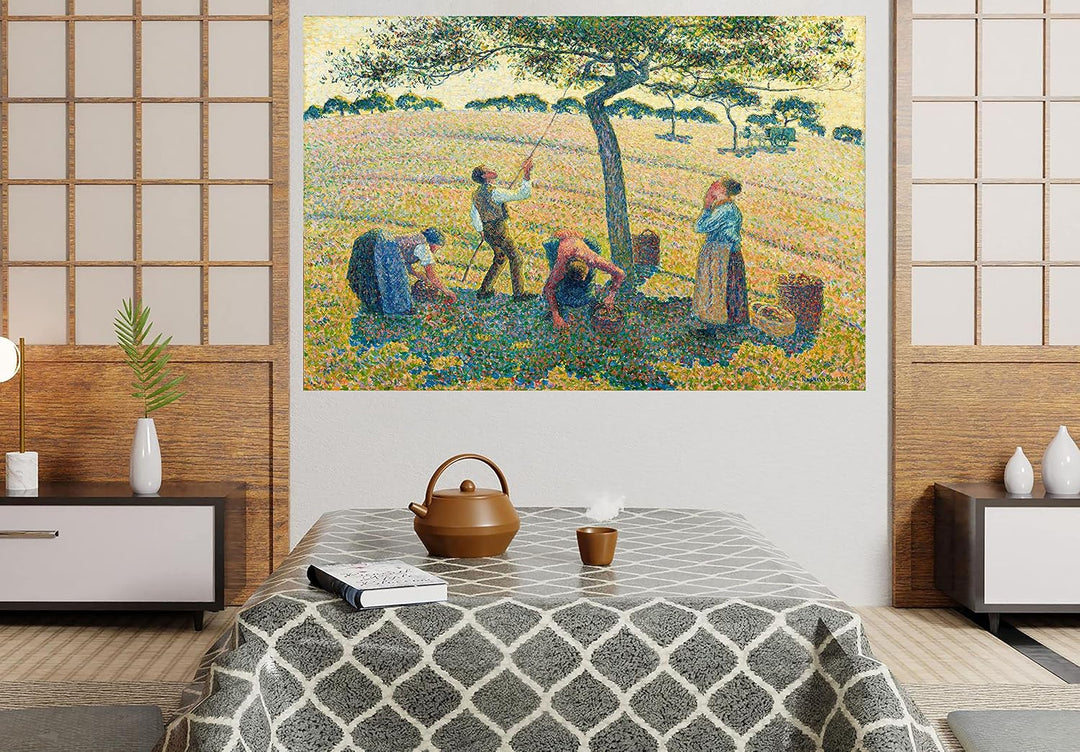 Apple Harvest von Camille Pissarro Leinwanddruck Wandkunst Bilder Hängende Kunstwerk Wohnzimmer Wint