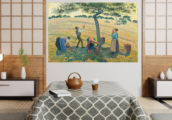 Apple Harvest von Camille Pissarro Leinwanddruck Wandkunst Bilder Hängende Kunstwerk Wohnzimmer Wint