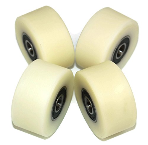Smart Machines (50-25-10) 4 x 50 mm Durchmesser gefräste Nylon-Rollen hergestellt in der EU (25 mm b