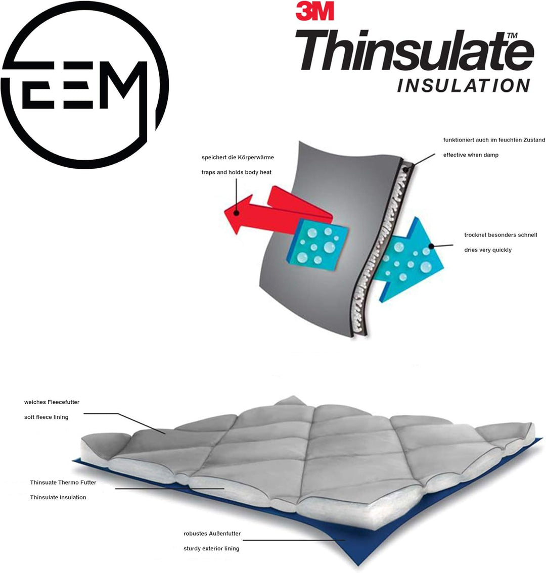 EEM Damen Strickhandschuhe Pulswärmer, weiche Wolle, Thinsulate Thermofutter, praktisches Daumenloch