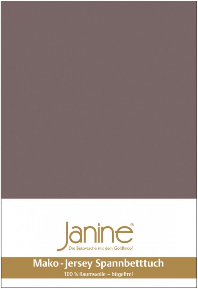 Janine Spannbetttuch 5007 Mako Jersey 140/200 bis 160/200 cm Sand Fb. 29 140/200 cm - 160/200 cm San