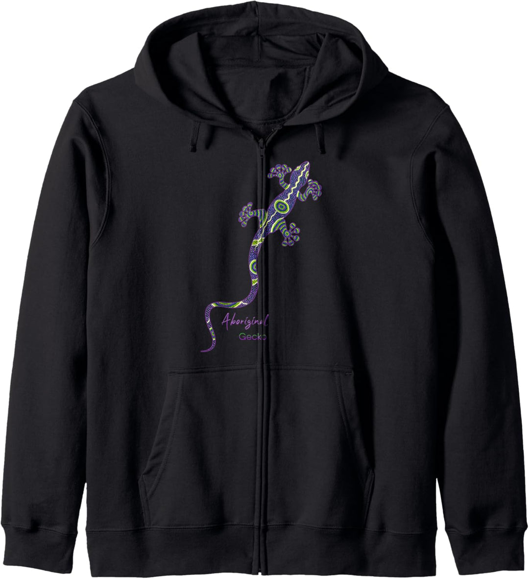 Aborigine-Gecko-Design Kapuzenjacke