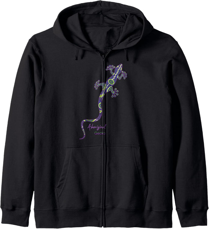 Aborigine-Gecko-Design Kapuzenjacke