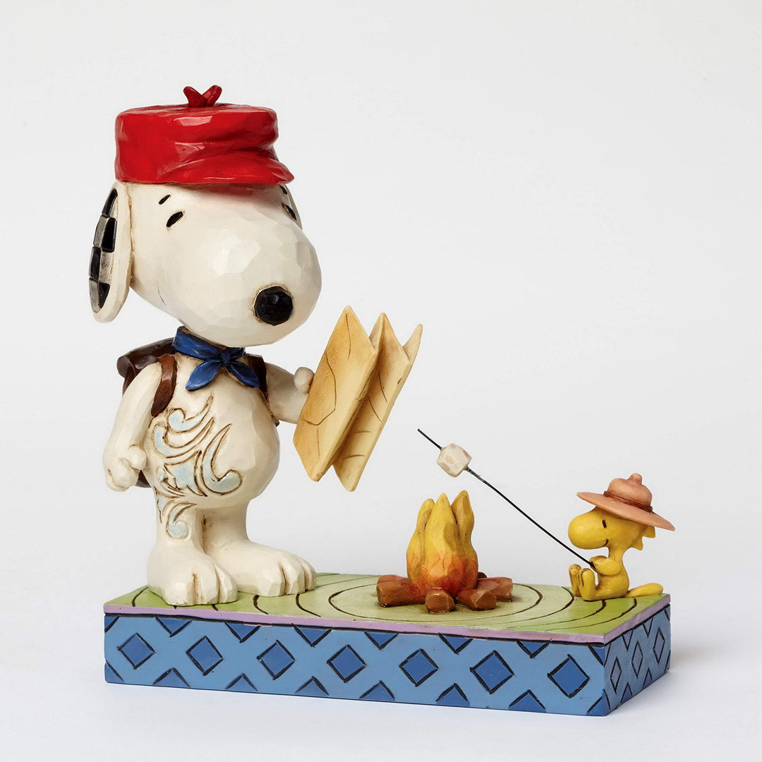 Peanuts by Jim Shore Campfire Friends (Snoopy &amp; Woodstock) "Campfire Friends" (Freunde am Lagerfeuer
