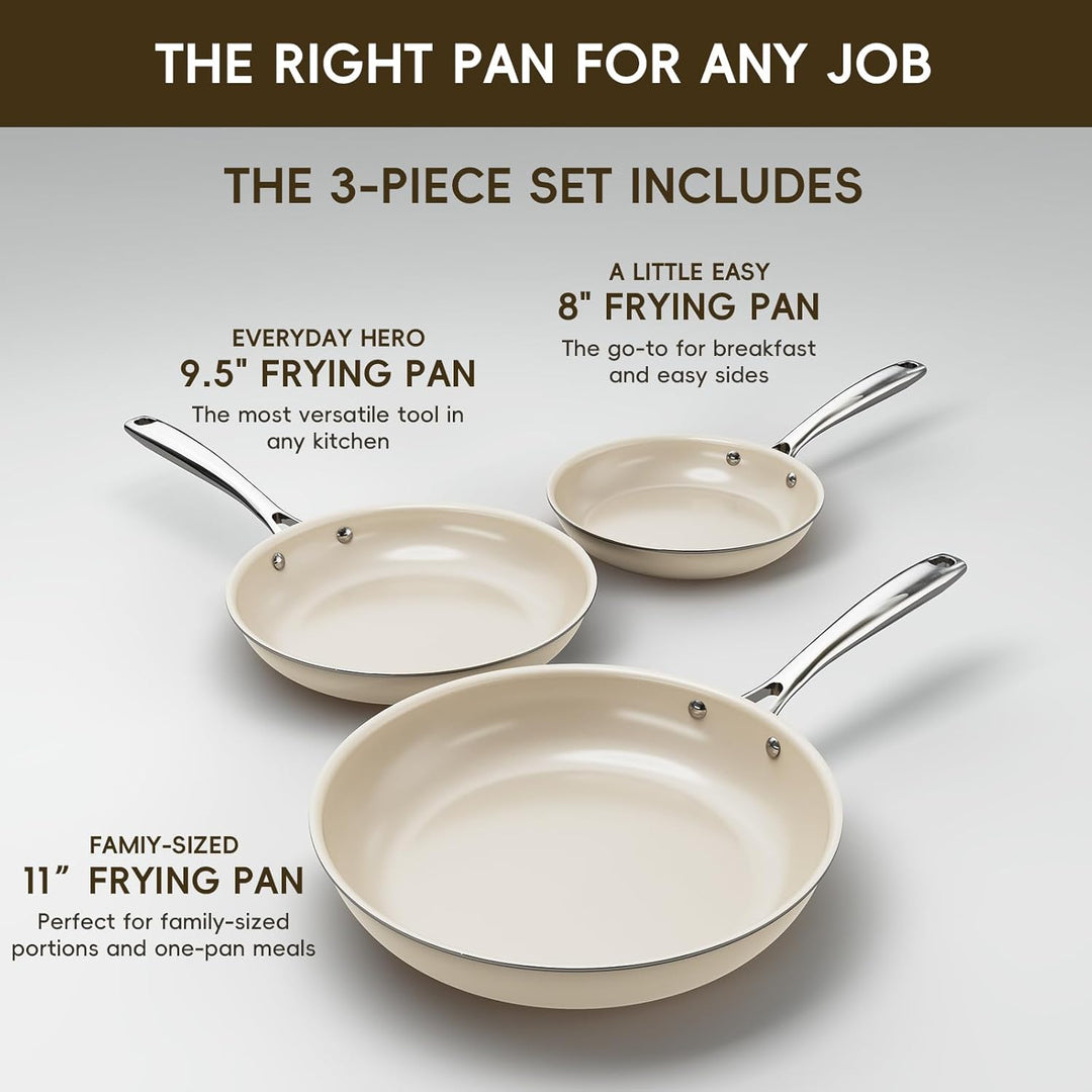 Keramik-Antihaft-Pfannen-Set, Bratpfanne, ungiftige Pfannen zum Kochen, Eierpfannen, Induktionsgeeig