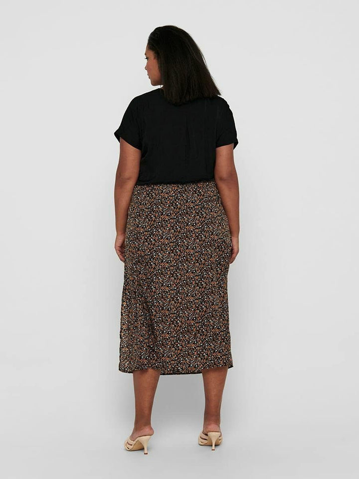 ONLY Carmakoma Female Midirock Curvy Print 52Black 2