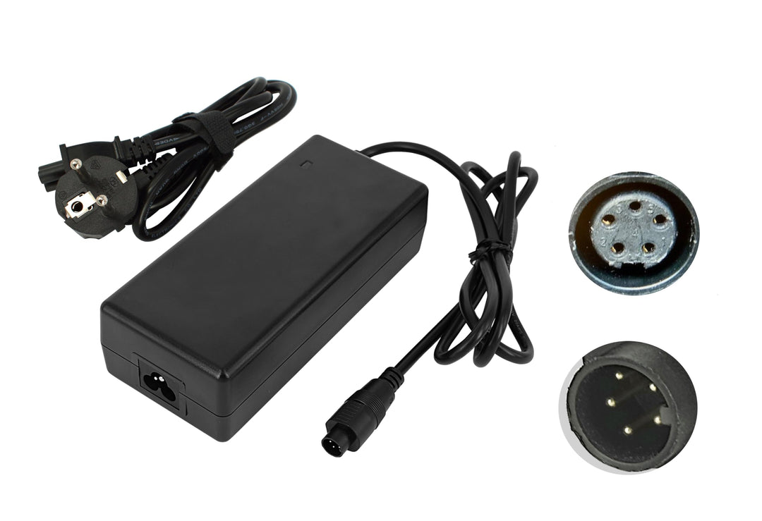PowerSmart® 42V Ladegerät 2A Netzteil für 36V Akku, passt für Lifebike Classic + G7, mit 5 Pin Steck
