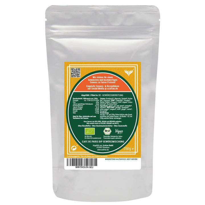 Azafran Bio Cafe de Paris Gewürz für Butter oder Sauce, Dip Gewürzzubereitung 1kg 1 kg (1er Pack), 1