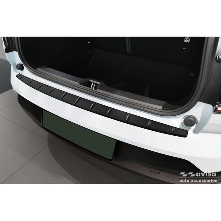 Avisa Matt-Schwarz Edelstahl Heckstossstangenschutz kompatibel mit Volvo EX30 2023- 'Ribs', Mattschw
