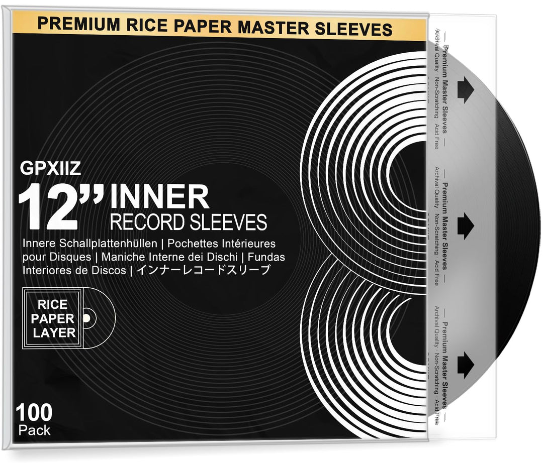 Schallplatten Innenhüllen 12 Zoll, 100 Stück Lp Schutzhüllen, Master Schallplatten Hüllen aus 3-Lagi