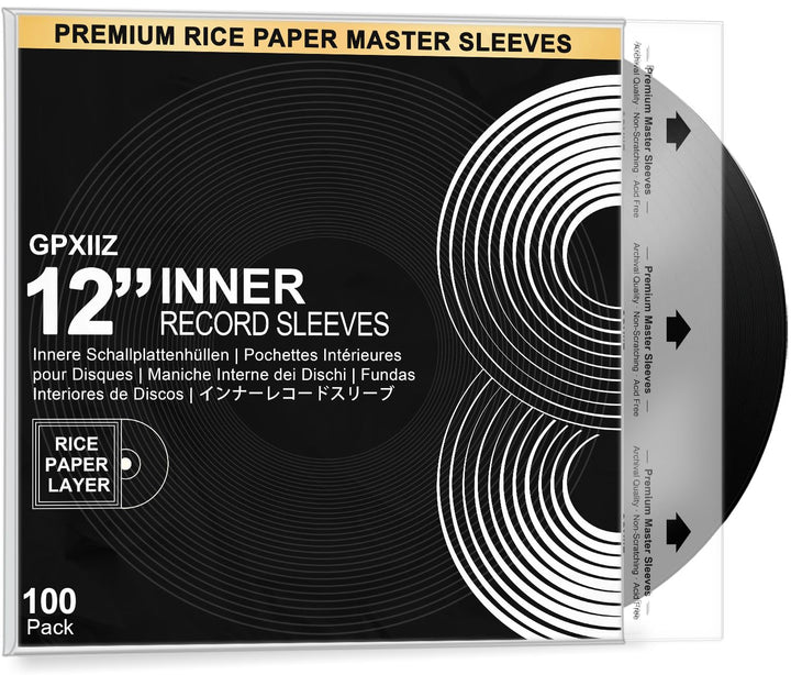 Schallplatten Innenhüllen 12 Zoll, 100 Stück Lp Schutzhüllen, Master Schallplatten Hüllen aus 3-Lagi