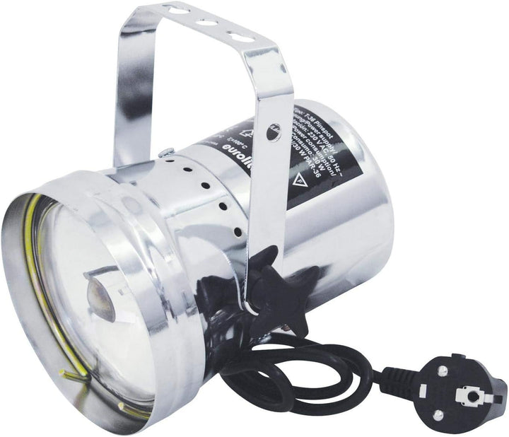 Eurolite T-36 Pinspot mit Stecker, silber für PAR-36 6 V/30-W-Lampe