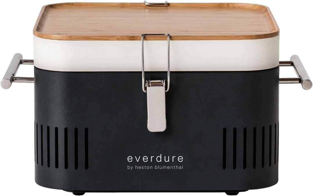 everdure by heston blumenthal Holzkohlegrill CUBE I mobiler Outdoor-Grill I tragbarer Gourmet-Grill