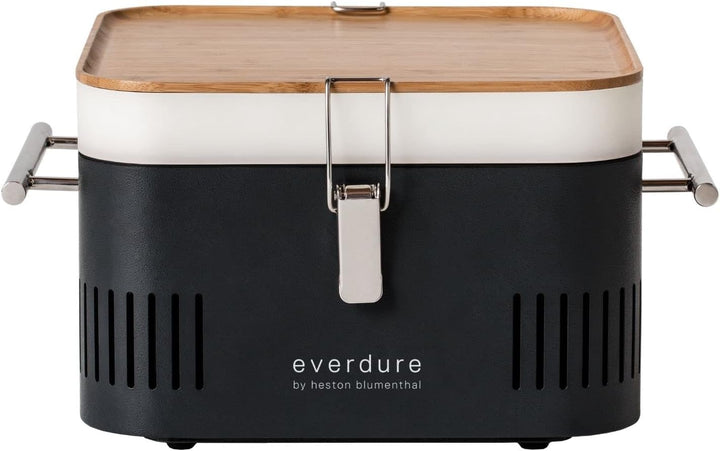 everdure by heston blumenthal Holzkohlegrill CUBE I mobiler Outdoor-Grill I tragbarer Gourmet-Grill