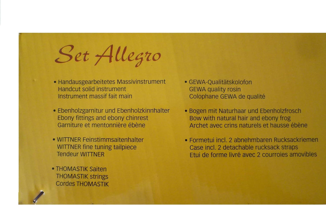 Gewa Violingarnitur Set Allegro 4/4