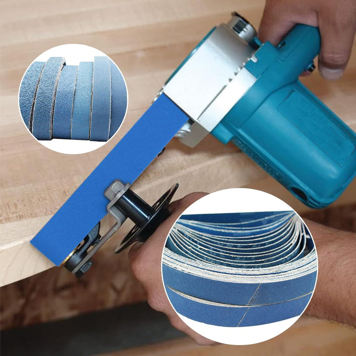 Zirkonkorund Schleifbänder 30 x 533 mm je 5 x Körnung 60/80/100/120/240/320 für Bandschleifer|Powerf